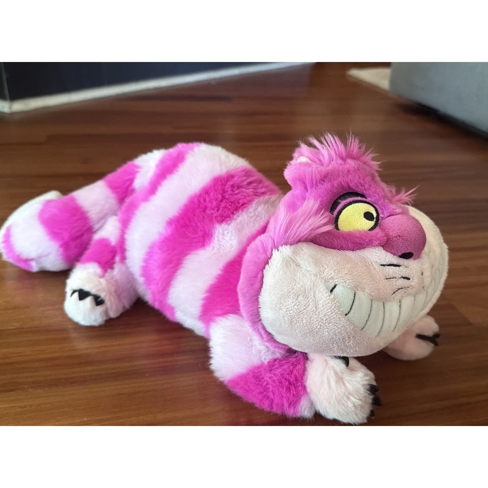Disney Collection Alice In Wonderland Pink Cheshire Cat Plush Stuffed Animal 12"